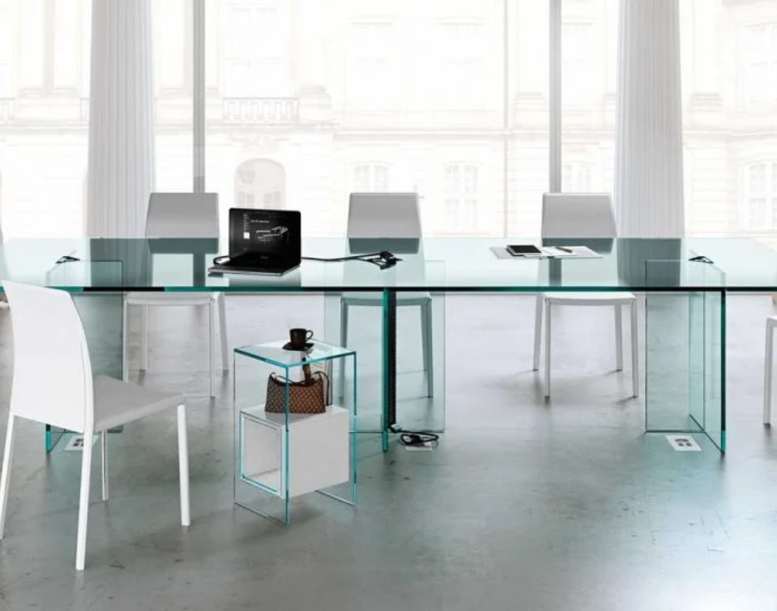 Table & Glass Shelves, Dubai – 10 mm Tempered Glass Tabletops and Floating Shelves 1 x 1 m with Polished Edges for Home & Office by INFOCUS Glass & Aluminium Works, UAE